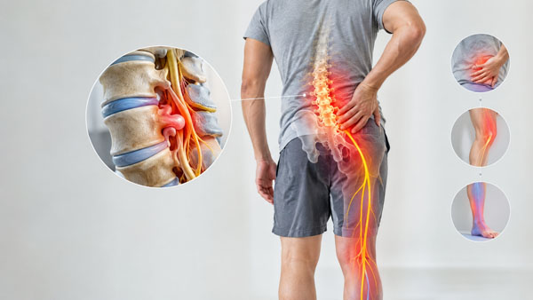 علائم دیسک کمر و مشکلات ستون فقرات مانند درد و بی حسی