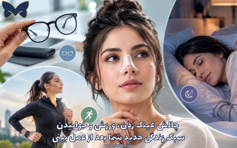 چالش عینک زدن، ورزش و خوابیدن؛ سبک زندگی جدید شما بعد از عمل بینی